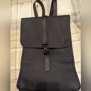 RAINS Black Backpack